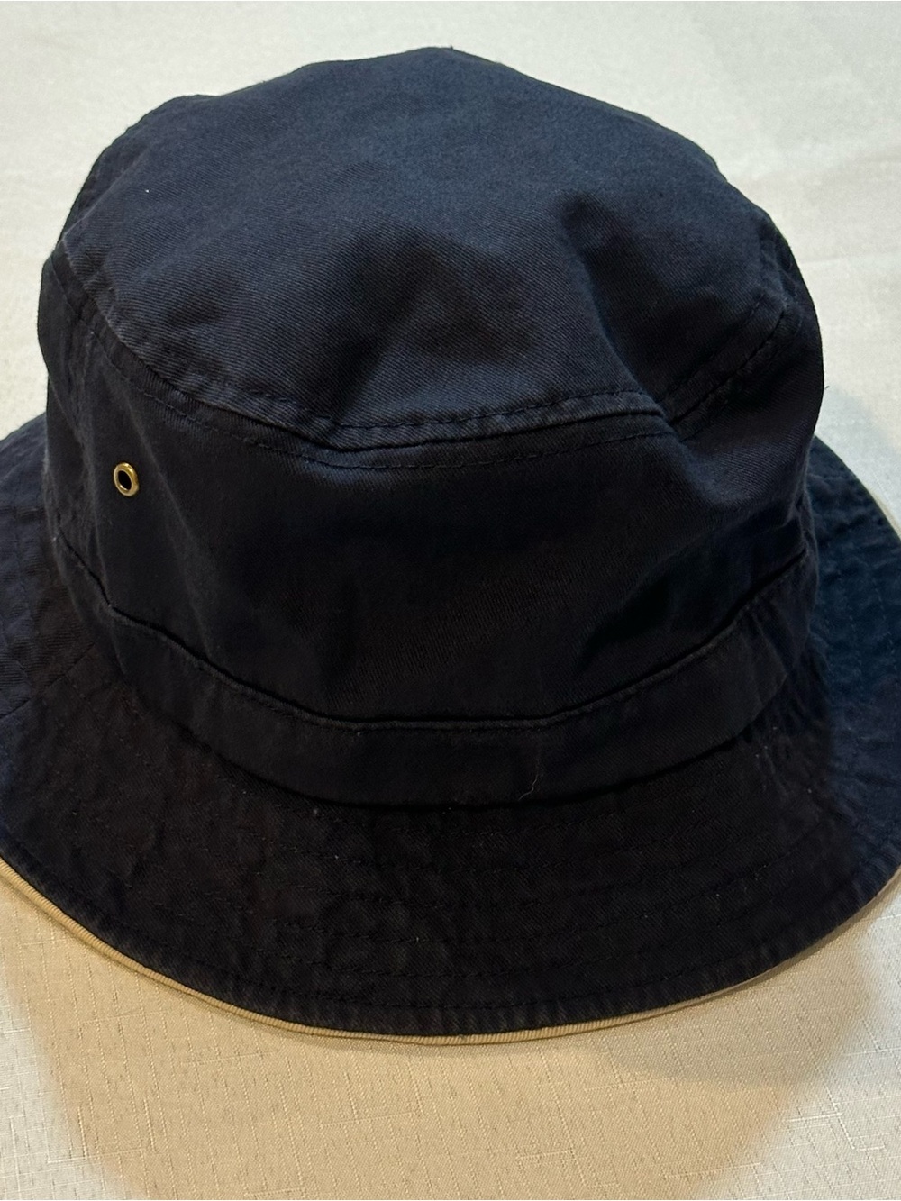 DPC Dorfman Pacific Navy Cotton Bucket Hat Large